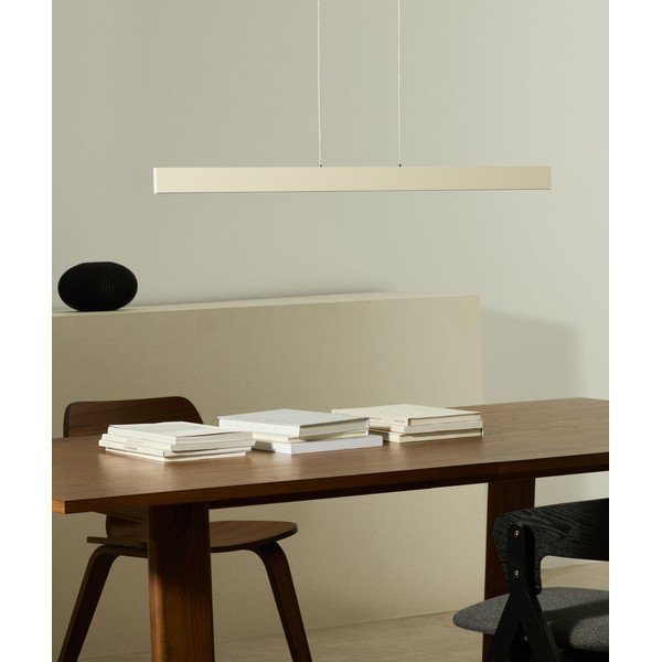 Bēša LED piekaramā lampa ar metāla abažūru Boadella – Kave Home-image-1