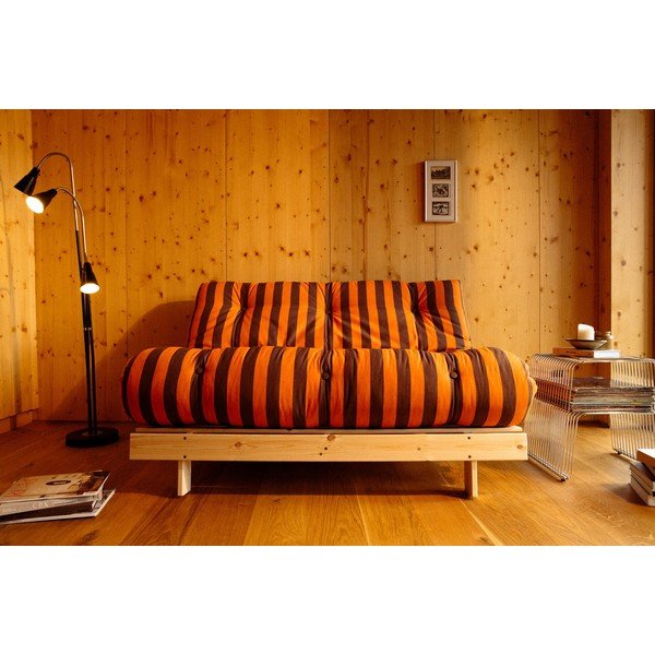 Oranžs/brūns salokāms dīvāns 140 cm Roots – Karup-image-4