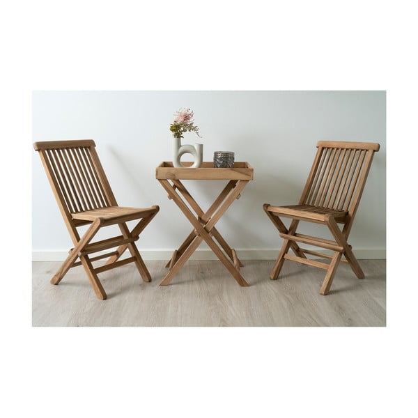 Tīkkoka masīvkoka dārza servēšanas galdiņš 29x39 cm Ronda – House Nordic-image-4