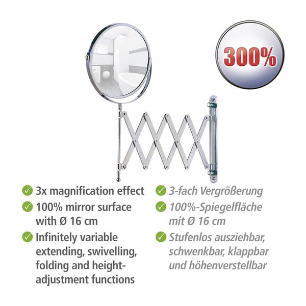 Kosmētikas palielināmais spogulis (3x) ø 17 cm Exclusive – Wenko-image-4