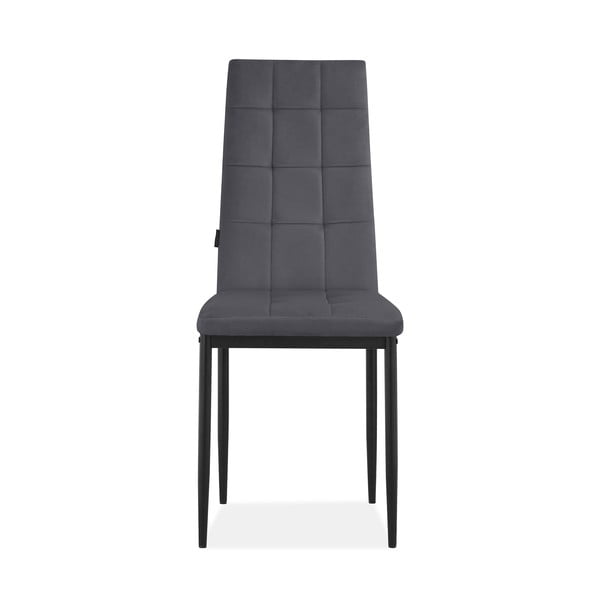 Antracīta pelēki samta pusdienu krēsli (2 gab.) Becca – Støraa-image-2