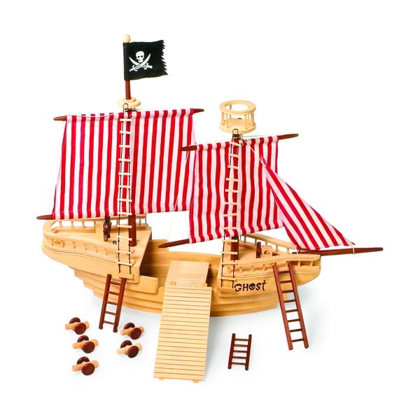 Koka pirātu rotaļu kuģis Legler Pirāts