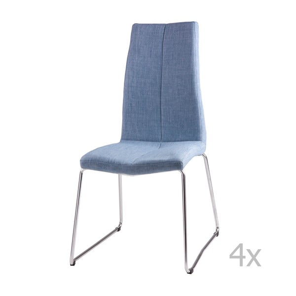 4 zilu ēdamistabas krēslu komplekts sømcasa Aroa