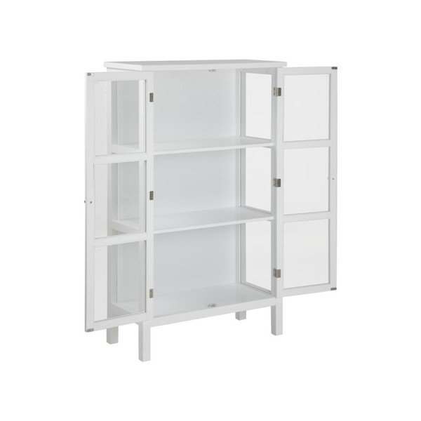 Balta divdurvju vitrīna Actona Eton, augstums 136,5 cm-image-1