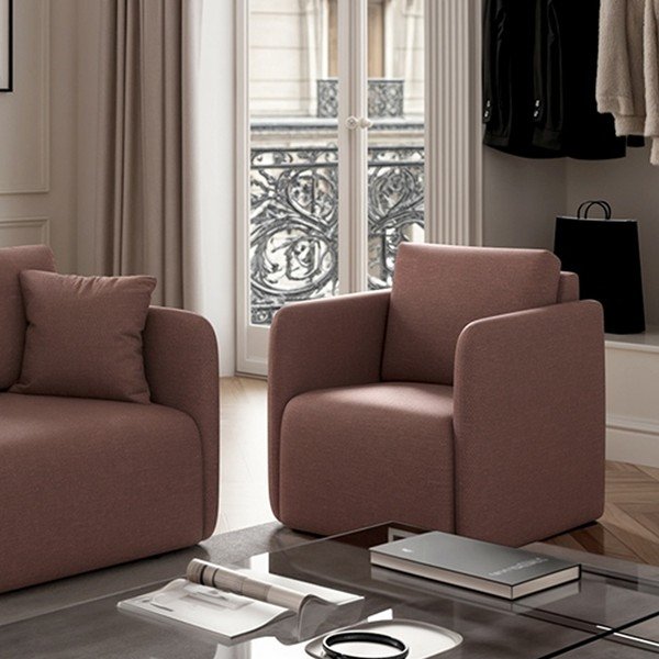 Rozā atpūtas krēsls Chaum – Rodier-image-3