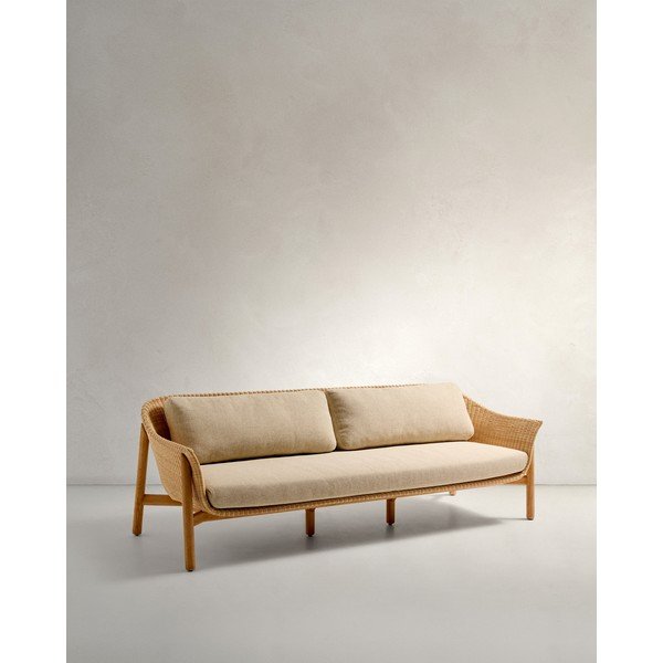 Bēšs/dabīga toņa polsterēts dārza dīvāns Galea – Kave Home-image-1