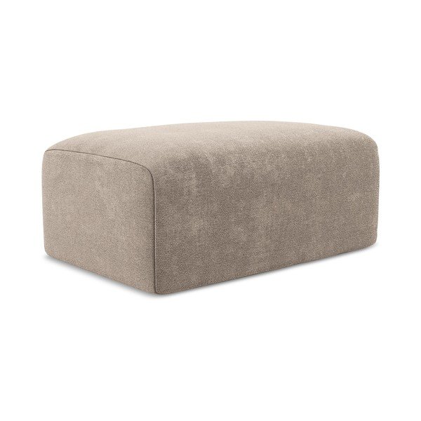 Bēšs kāju soliņš no šenila auduma Kona – Makamii-image-3