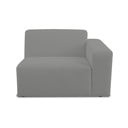 Pelēks modulārais dīvāns no buklē auduma (ar labo stūri) Roxy – Scandic