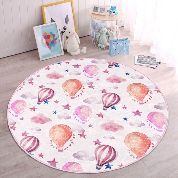 Rozā bērnu paklājs ø 120 cm Comfort – Mila Home-image-3