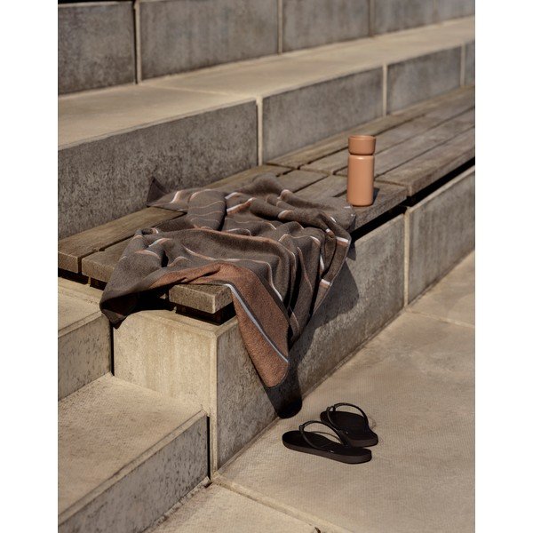 Brūns/bēšs kokvilnas dvielis 70x140 cm Sauna – Zone-image-4