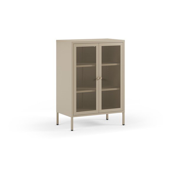 Krēmkrāsas metāla skapītis 70x100x40 cm Fayna – Marckeric-image-3