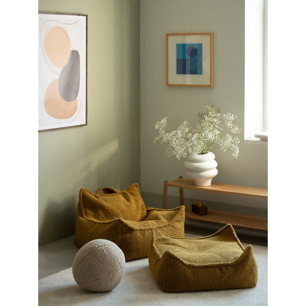 Brūns bērnu sēžammaiss no buklē auduma Chair – Wigiwama-image-3