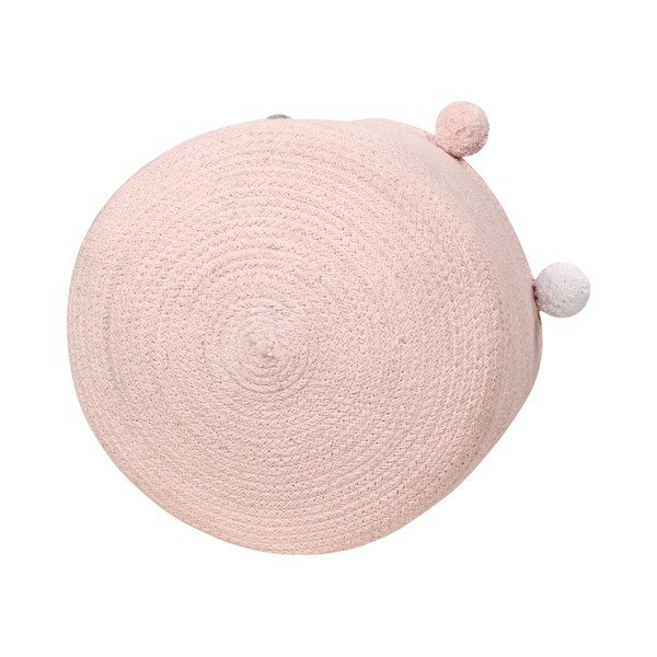 Gaiši rozā tekstila bērnu rotaļlietu grozs ø 30x30 cm Bubbly – Lorena Canals-image-4