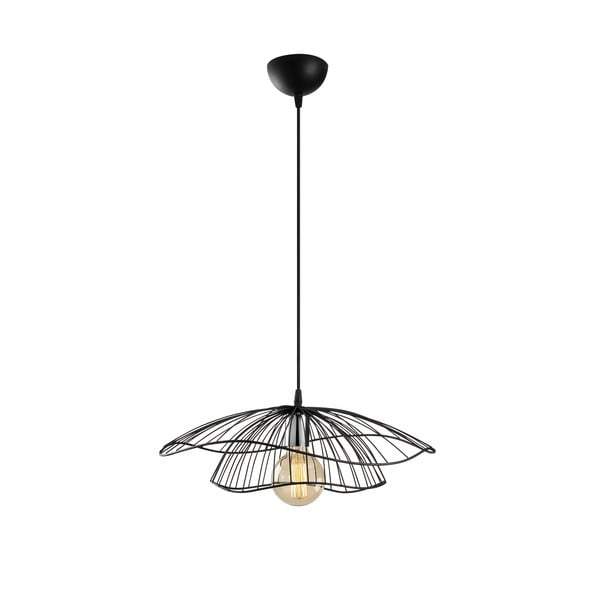 Melna piekaramā lampa ar metāla abažūru ø 50 cm Farac – Opviq lights-image-2