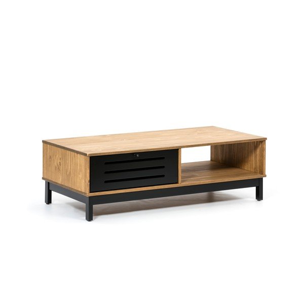 Koka žurnālgaldiņš ar melnām detaļām Marckeric Alessia-image-2