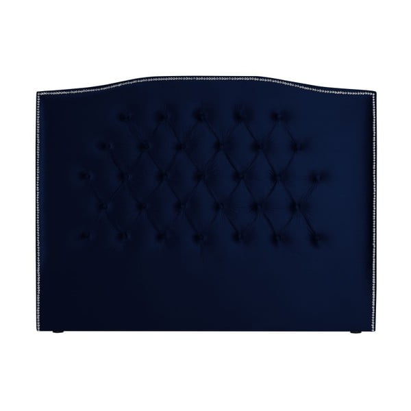 Tumši zils gultas galvgalis Mazzini Sofas Cloves, 140 x 120 cm