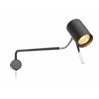 Melna sienas lampa Markslöjd Alice 1L