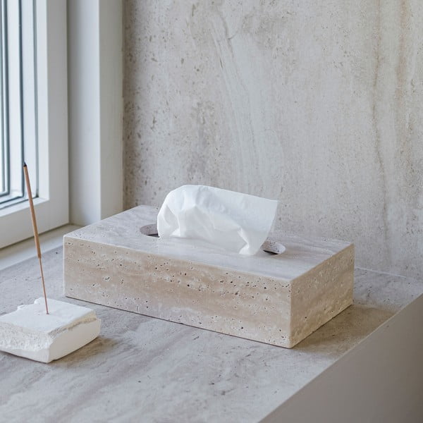 Akmens salvešu kaste Travertine – Mette Ditmer Denmark-image-1