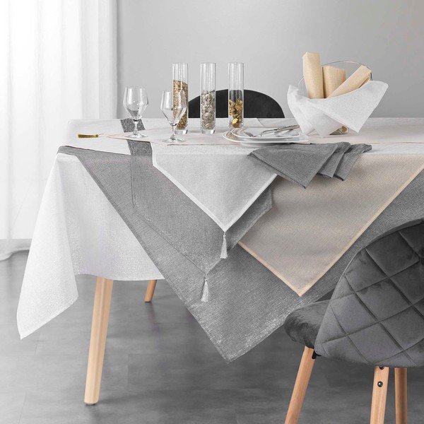 Tekstila salvetes (3 gab.) Silvery – douceur d'intérieur-image-3
