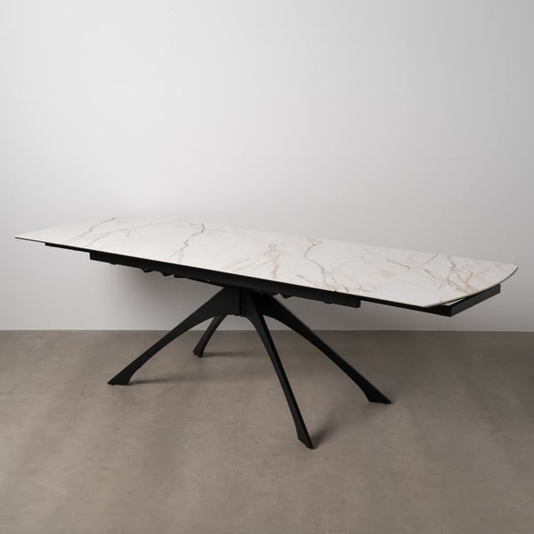 Izvelkams ēdamgalds ar papildu galda virsmu no marmora imitācijas 90x180 cm Rocía – Ixia-image-2