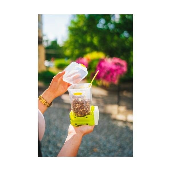 Zaļa pusdienu un uzkodu kaste ar galda piederumiem, Vialli Design, 650ml+230m-image-1