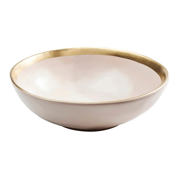 Gaiši rozā dziļās keramikas šķīvis Kare Design Desert, ⌀ 22 cm