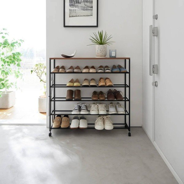 Melns metāla apavu statīvs 90,5x87x26 cm Tower – YAMAZAKI-image-2