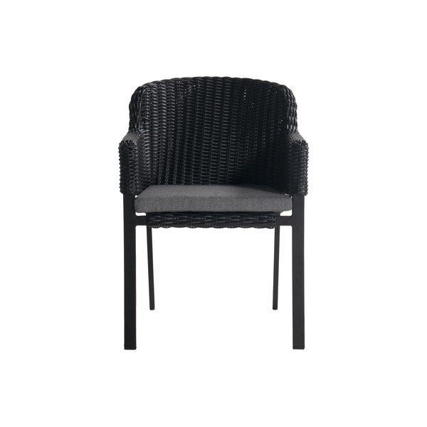 Melns plastmasas dārza krēsls Cairo – Hartman-image-2