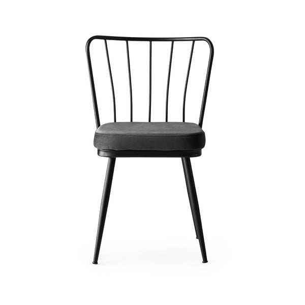 Antracīta pelēki metāla pusdienu krēsli (2 gab.) Yildiz – Kalune Design