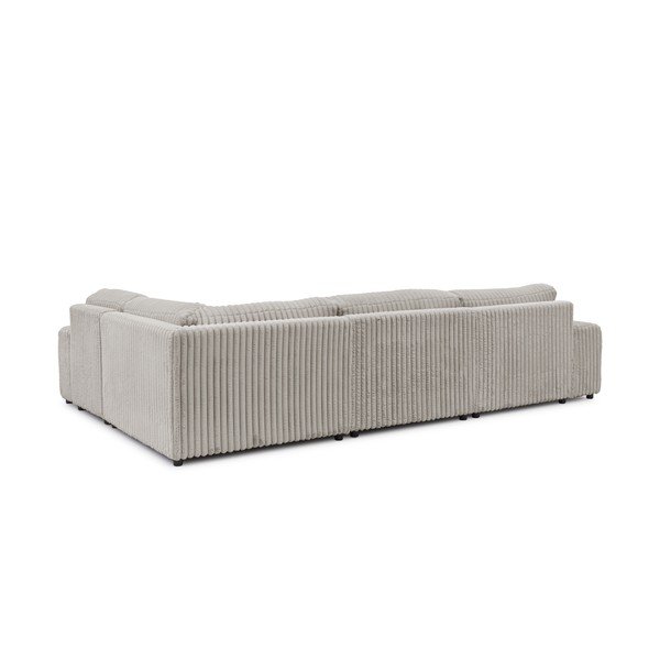 Gaiši pelēks velveta stūra dīvāns (ar labo stūri/U veida) Justin – Ropez-image-3