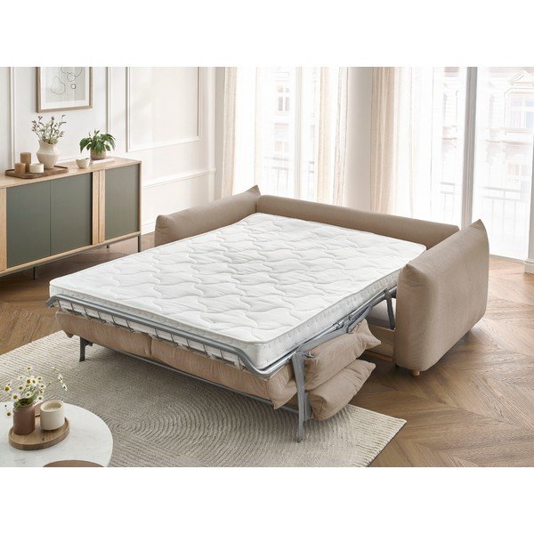 Bēšs salokāms dīvāns 214 cm Ernest – Bobochic Paris-image-1