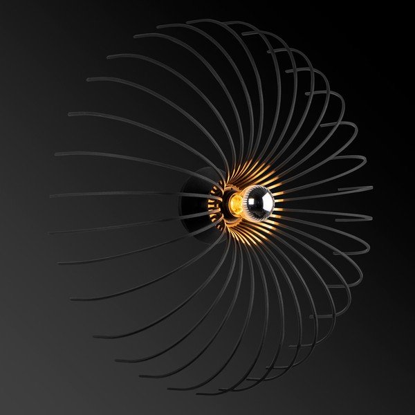 Melna sienas lampa Opviq lights Aspendos, ø 56 cm-image-4