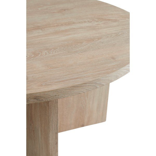 Gaiša dabīga toņa apaļš žurnālgaldiņš no MDF ø 85 cm Poppy – Ellos Home-image-2