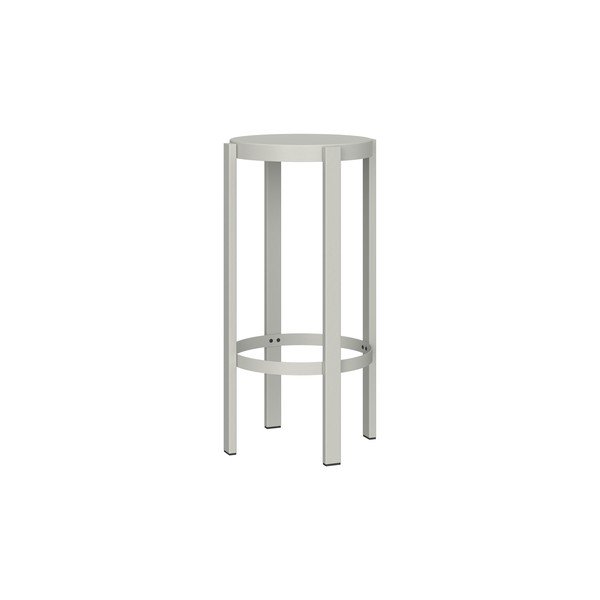Gaiši pelēka tērauda bāra taburete (sēdekļa augstums 75 cm) Doon – noo.ma