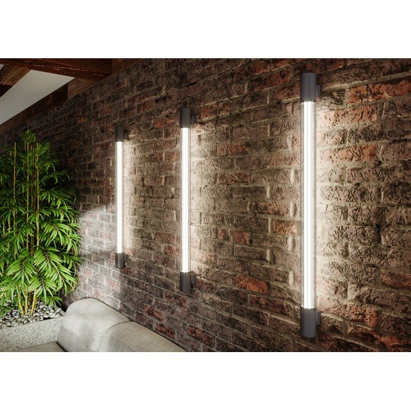 Melna metāla sienas lampa VALO – Thoro-image-1