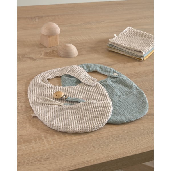 2 priekšautiņu komplekts ar kabatu no organiskās kokvilnas Kave Home Lupe-image-3