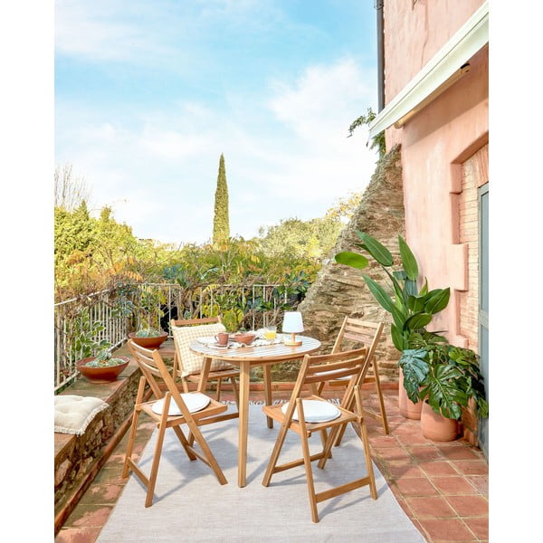 Dārza galds no akācijas koka Kave Home Vilma, ø 90 cm-image-1