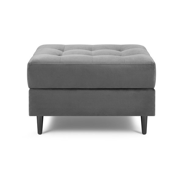 Gaiši pelēks samta kāju soliņš Milo Casa Santo-image-3