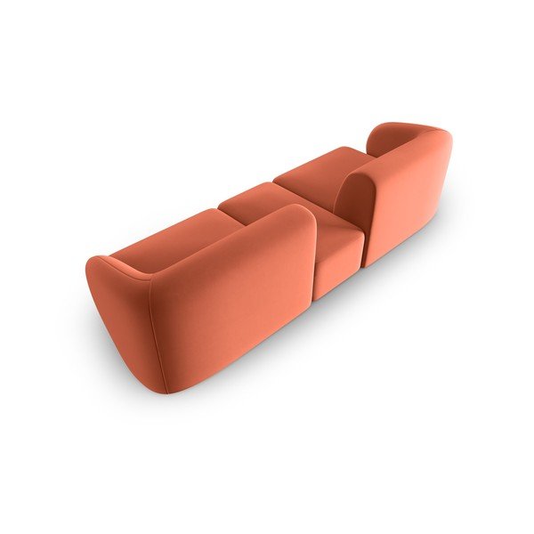 Rozā samta dīvāns 246 cm Paolo – Milo Casa-image-3