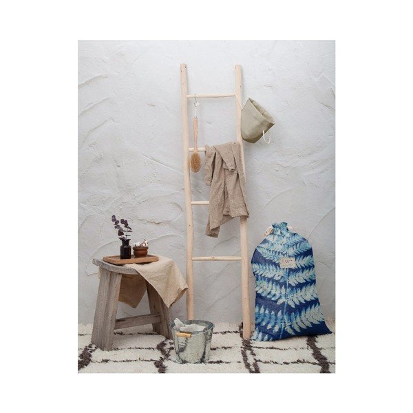 Lina veļas maiss Really Nice Things Blue Leaf, augstums 75 cm-image-1
