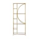 Zelta krāsas tērauda grāmatplaukts 66x176x25,5 cm Elenor – Bizzotto