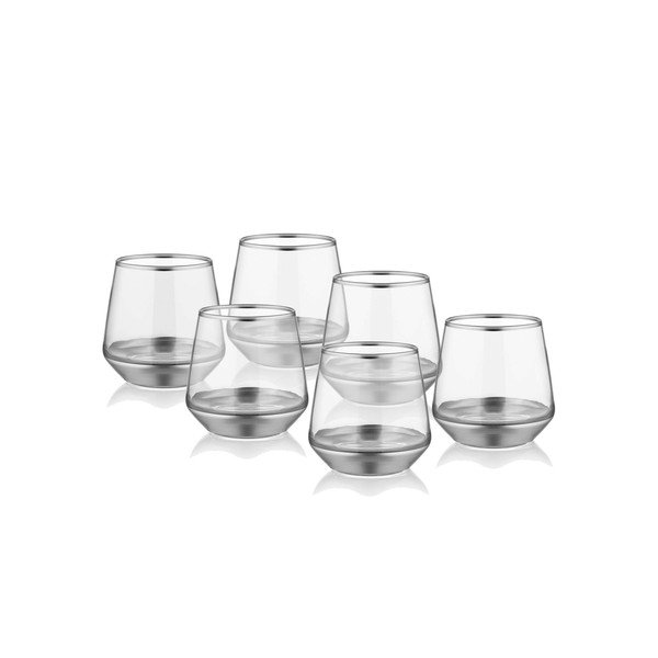 6 glāžu komplekts Mia Glam Silver, 257 ml-image-1