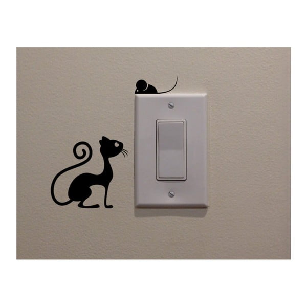 Dekoratīva uzlīme Cat & Mouse, augstums 11 cm