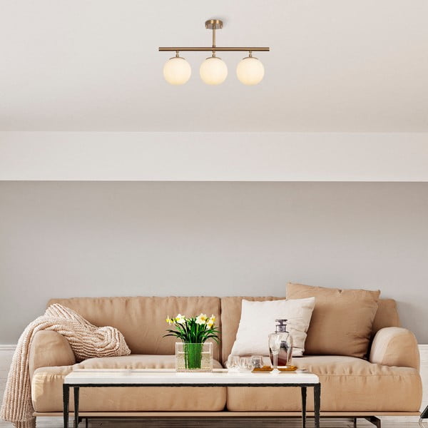 Bronzas krāsas griestu lampa ar stikla abažūru ø 15 cm Atmaca – Opviq lights-image-3