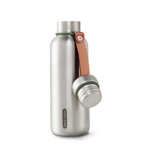 Sudraba krāsas nerūsējošā tērauda termopudele 500 ml – Black + Blum