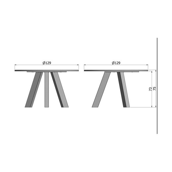 Ēdamgalds no ozolkoka WOOOD Rhonda, ø 129 cm-image-4