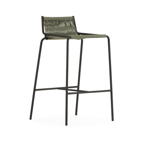 Zaļš metāla bāra krēsls (sēdekļa augstums 65 cm) Emily – Marckeric