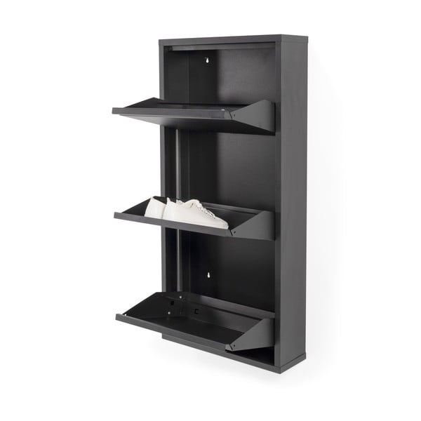 Melns metāla atverams apavu plaukts 50x103x15 cm Billy – Spinder Design-image-2