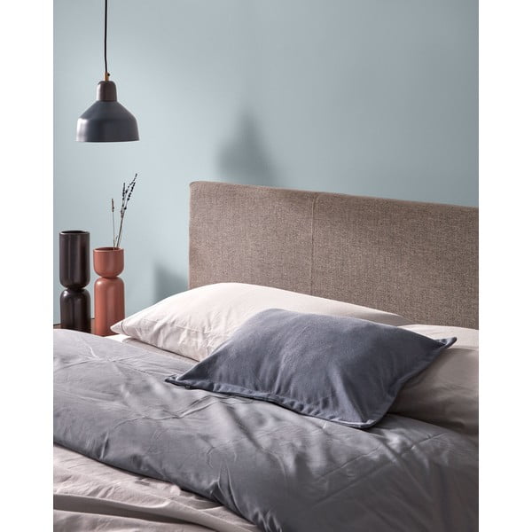 Pelēka polsterēta divvietīga gulta ar veļas kasti un redelēm 180x200 cm Nahiri – Kave Home-image-2