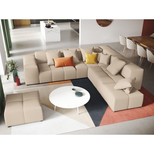 Bēšs stūra dīvāns (maināms stūris) Rome – Cosmopolitan Design -image-1